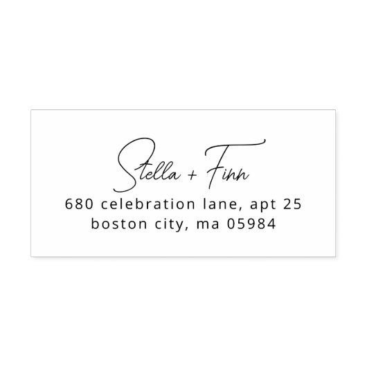 スクリプモダント結婚の差出人住所 セルフインキングスタンプ (デザイン)