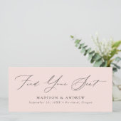 スクリプモダント結婚の座席ヘッダーカードの検索 招待状 (スタンド正面)