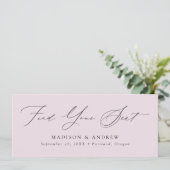 スクリプモダント結婚の座席ヘッダーカードの検索 招待状 (スタンド正面)