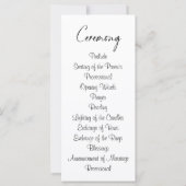 スクリプモダント結婚の式プログラムカード (裏面)