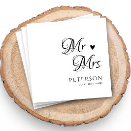 スクリプモダント結婚の披露宴用ナプキン スタンダードカクテルナプキン