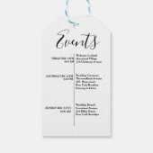 スクリプモダント結婚の歓迎と日程の週末 ギフトタグ (裏面)