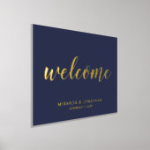 スクリプモダント結婚の海軍と金ゴールド 箔ポスター (レイダウン)