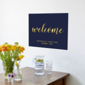 スクリプモダント結婚の海軍と金ゴールド 箔ポスター (レイダウン (キッチン))