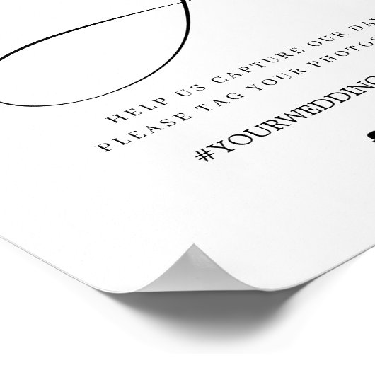 スクリプモダント結婚のOh Snapハッシュタグ記号 ポスター (角)