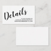 スクリプモダント結婚のWebサイトカード エンクロージャーカード (正面/裏面)