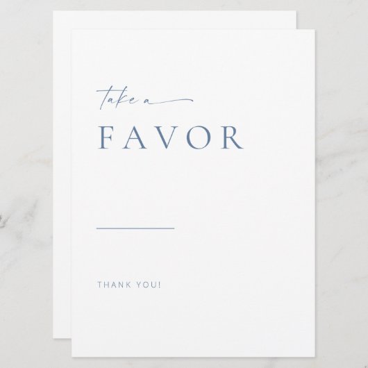 スクリプモダント結婚式の引き出物記号 |青 (正面/裏面)