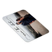 スクリプモダント結婚式の日付の保存 マグネット (右側)