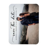 スクリプモダント結婚式の日付の保存 マグネット (縦)