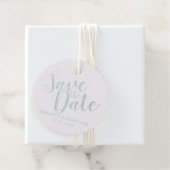 スクリプモダント結婚式Date Silverを保存 フェイバータグ (箱)