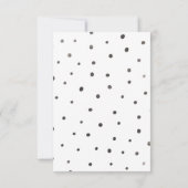 スクリプモダント結婚式RSVPと食事の選択 出欠カード (裏面)