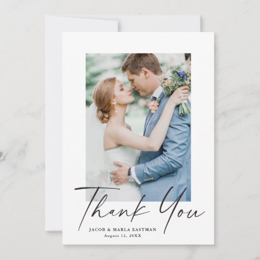 スクリプモダント結婚 サンキューカード (正面)