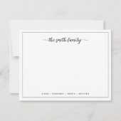 スクリプモダント縁どファミリ文房具 ノートカード (正面)