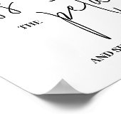 スクリプモダント花びら結婚の署名ポスター ポスター (角)