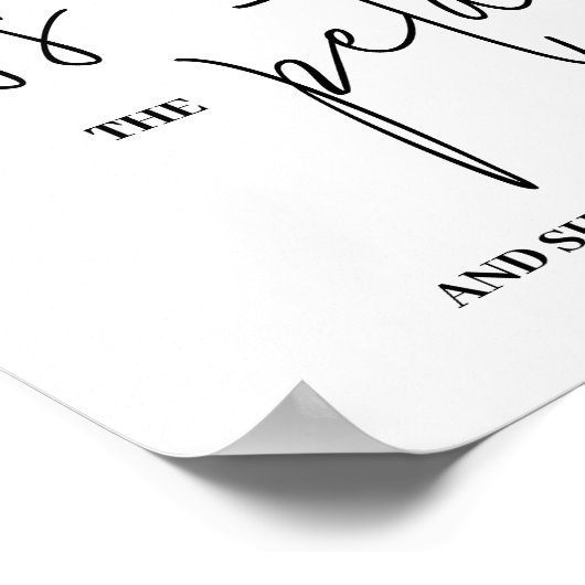 スクリプモダント花びら結婚の署名ポスター ポスター (角)