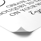 スクリプモダント花バーブライダルシャワー記号 ポスター (角)