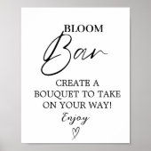 スクリプモダント花バーブライダルシャワー記号 ポスター (正面)