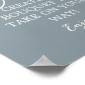 スクリプモダント花バーブライダルシャワー記号 ポスター (角)