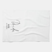 スクリプモダント花嫁の名前Dateキープサケ キッチンタオル (横)