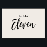 スクリプモダント表11 Eleven Off-White結婚's テーブルナンバー<br><div class="desc">スクリプモダント表11 Eleven Off-Whiteまたはディナ結婚ーパーティー表番号。11は書トレンディーのシックな手でレタリングされたフォントでアウト。このテーブル番号の背景色は、必要な色を選択するためクリックにはカスタマイズ、さらにボタンをクリックするだけで編集可能である。黒スタイリッシュとオフ白のシンプルデザイン、または選択した任意の背景色。このテーブル番号カードテンプレートは、あなたの式と披露宴の装飾素晴らしに追加を作成する速く結婚かつ簡単を作る。～あなたの結婚式の日のためのより多くの補完的なシンボルや象徴のために私の店または以下のコレクションをチェック！</div>