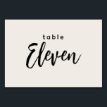 スクリプモダント表11 Eleven Off-White結婚's テーブルナンバー<br><div class="desc">スクリプモダント表11 Eleven Off-Whiteまたはディナ結婚ーパーティー表番号。11は書トレンディーのシックな手でレタリングされたフォントでアウト。このテーブル番号の背景色は、必要な色を選択するためクリックにはカスタマイズ、さらにボタンをクリックするだけで編集可能である。黒スタイリッシュとオフ白のシンプルデザイン、または選択した任意の背景色。このテーブル番号カードテンプレートは、あなたの式と披露宴の装飾素晴らしに追加を作成する速く結婚かつ簡単を作る。～あなたの結婚式の日のためのより多くの補完的なシンボルや象徴のために私の店または以下のコレクションをチェック！</div>