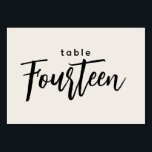 スクリプモダント表14オフホワイトの14結婚個 テーブルナンバー<br><div class="desc">スクリプモダント表14 Off-Whiteまたはディナ結婚ーパーティー表番号。14は書トレンディーのシックな手入力フォントでアウト。このテーブル番号の背景色は、必要な色を選択するためクリックにはカスタマイズ、さらにボタンをクリックするだけで編集可能である。黒スタイリッシュとオフ白のシンプルデザイン、または選択した任意の背景色。このテーブル番号カードテンプレートは、あなたの式と披露宴の装飾素晴らしに追加を作成する速く結婚かつ簡単を作る。～あなたの結婚式の日のためのより多くの補完的なシンボルや象徴のために私の店または以下のコレクションをチェック！</div>