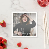 スクリプモダント誕生日パーティーの写真 スタンダードカクテルナプキン (インサイチュ)