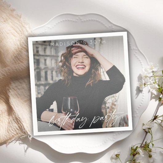 スクリプモダント誕生日パーティーの写真 スタンダードカクテルナプキン