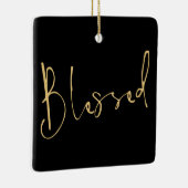 スクリプモダント賛美・クリスマス・金ゴールド・ブラック セラミックオーナメント (右)