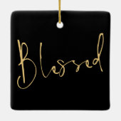 スクリプモダント賛美・クリスマス・金ゴールド・ブラック セラミックオーナメント (裏面)