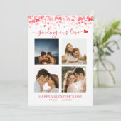 スクリプモダント赤いハートバレンタインのカード写真 シーズンカード (スタンド正面)