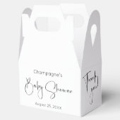 スクリプモダント赤ちゃんシャワーありがとうお願いボックス フェイバーボックス (オープン)