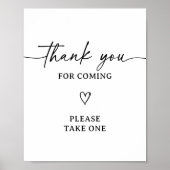 スクリプモダント赤ちゃんシャワーありがとう好意サイン ポスター (正面)