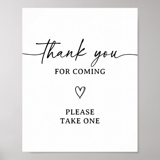 スクリプモダント赤ちゃんシャワーありがとう好意サイン ポスター (正面)