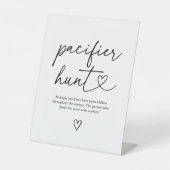 スクリプモダント赤ちゃんシャワーおしゃぶり狩り記号 台座サイン (正面)