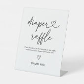 スクリプモダント赤ちゃんシャワーおむつラッフルサイン 台座サイン (正面)