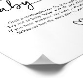 スクリプモダント赤ちゃんシャワーがベビー記号を言わない ポスター (角)