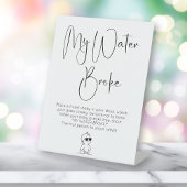 スクリプモダント赤ちゃんシャワーのゲーム私の水が壊れた 台座サイン