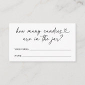 スクリプモダント赤ちゃんシャワーキャンディカードの数 エンクロージャーカード (正面)