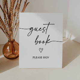 スクリプモダント赤ちゃんシャワーゲストブックサイン 台座サイン