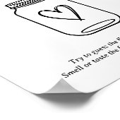 スクリプモダント赤ちゃんシャワー推測ベビー食品の看板 ポスター (角)