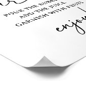 スクリプモダント赤ちゃんシャワー桃佐バー標識 ポスター (角)