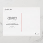 スクリプモダント赤ハッピーホリデー写真 箔シーズンポストカード (裏面)