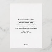 スクリプモダント赤メリークリスマスフォト 箔シーズンカード (裏面)