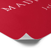 スクリプモダント赤歓迎の卒業パーティー ポスター (角)