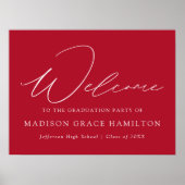 スクリプモダント赤歓迎の卒業パーティー ポスター (正面)