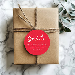 スクリプモダント赤白卒業 ラウンドシール