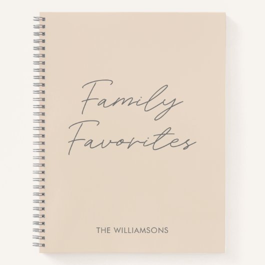 スクリプモダント赤面料理レシピ ノートブック (正面)