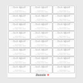 スクリプモダント透過差出人住所ラベル シール (シート)