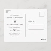 スクリプモダント金ゴールドの結婚PostCard ポストカード (裏面)